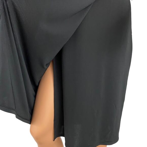 Narciso Rodriguez for Design Nation Faux Wrap Black Gold Sequin Dress - Size M - Picture 3 of 11